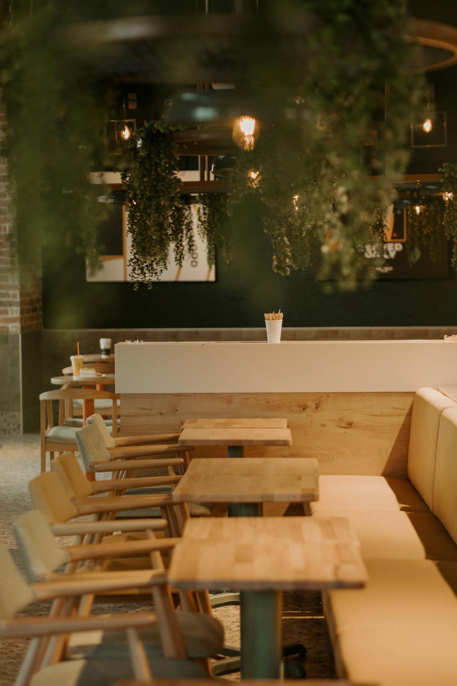 Cozy restaurant seating